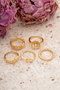 Heliophilia Silver Anillo de Latón Dorado con Piedra de Circonio